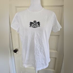 Ralph Lauren White Short-Sleeve Tee with Black Crest